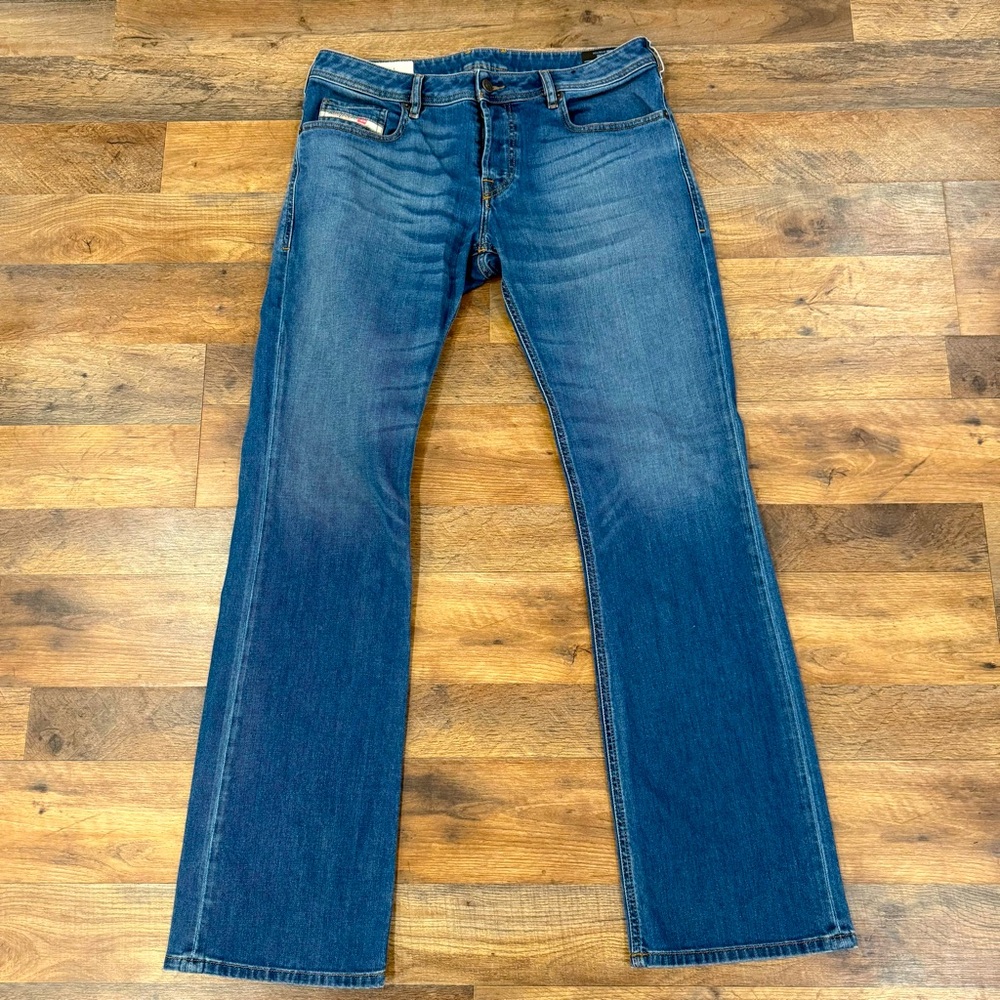 Diesel Zatiny Jeans Men’s 33x32 Medium Wash Bootcut Blue Denim Pants